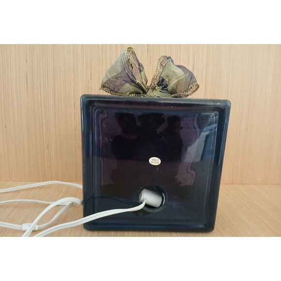 Seasons Holiday Collection Glass Light Up Christmas Present Block with Snowmen - Picture 5 of 14